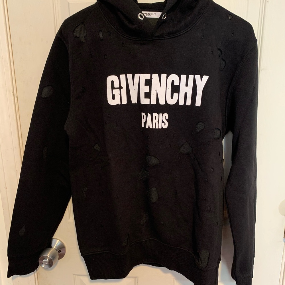 Givenchy Paris destroyed hoodie